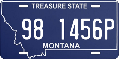 MT license plate 981456P