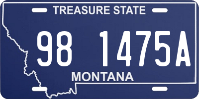 MT license plate 981475A