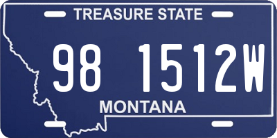 MT license plate 981512W