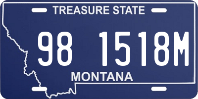MT license plate 981518M