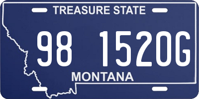 MT license plate 981520G