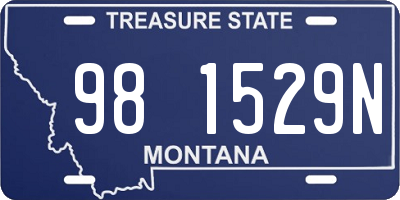 MT license plate 981529N
