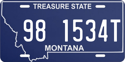MT license plate 981534T