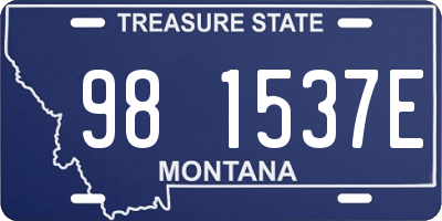 MT license plate 981537E