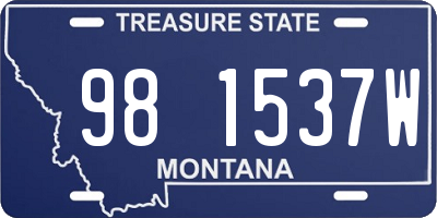 MT license plate 981537W