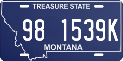 MT license plate 981539K
