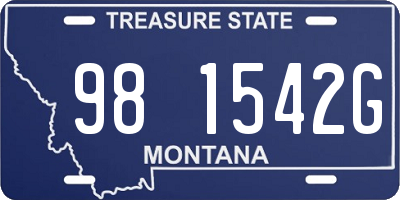 MT license plate 981542G