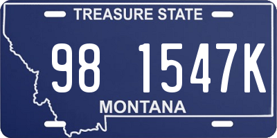 MT license plate 981547K