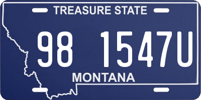 MT license plate 981547U