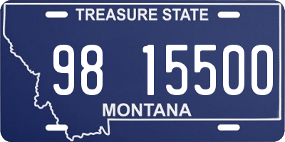 MT license plate 981550O