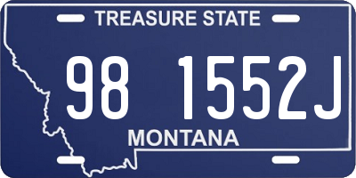 MT license plate 981552J