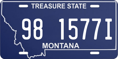 MT license plate 981577I