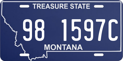 MT license plate 981597C
