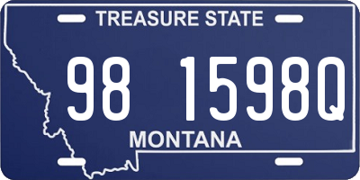 MT license plate 981598Q