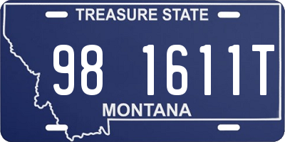 MT license plate 981611T