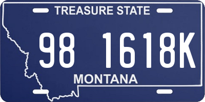 MT license plate 981618K