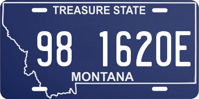 MT license plate 981620E