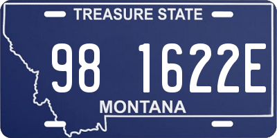 MT license plate 981622E
