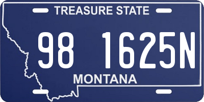 MT license plate 981625N
