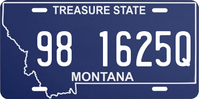 MT license plate 981625Q
