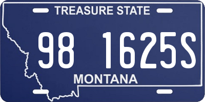 MT license plate 981625S