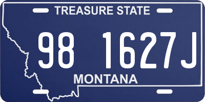 MT license plate 981627J