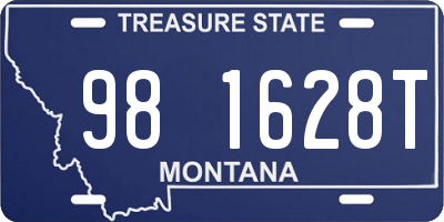 MT license plate 981628T