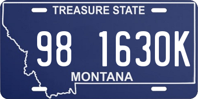 MT license plate 981630K