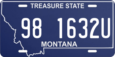 MT license plate 981632U