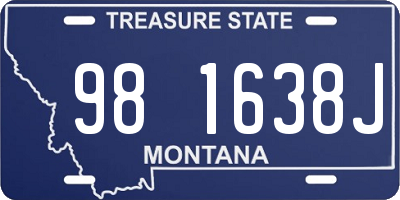 MT license plate 981638J