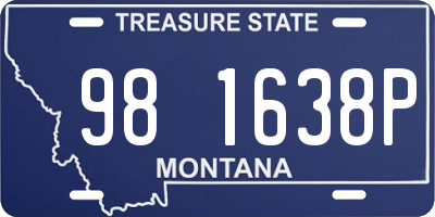 MT license plate 981638P