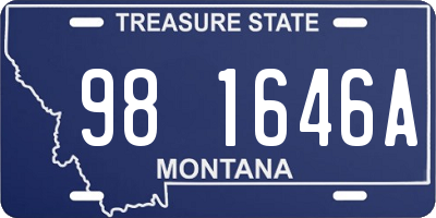 MT license plate 981646A