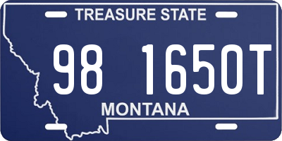 MT license plate 981650T