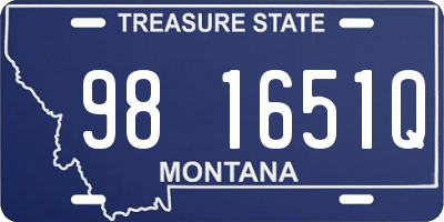 MT license plate 981651Q