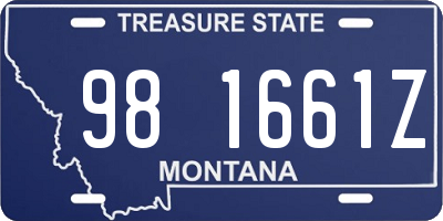 MT license plate 981661Z