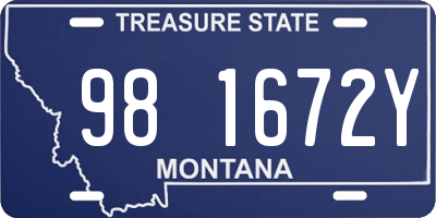 MT license plate 981672Y