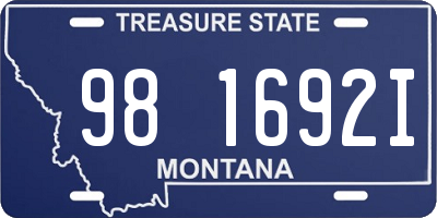 MT license plate 981692I
