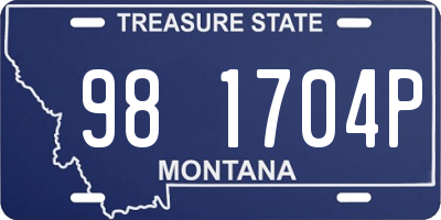 MT license plate 981704P