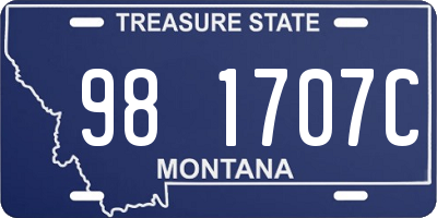 MT license plate 981707C