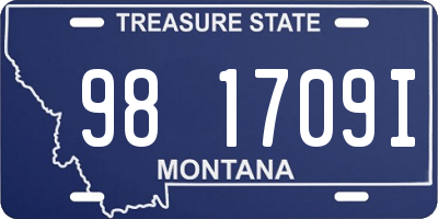 MT license plate 981709I