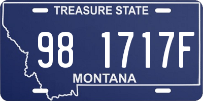 MT license plate 981717F