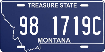 MT license plate 981719C