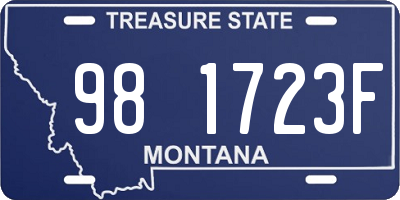 MT license plate 981723F