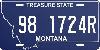 MT license plate 981724R
