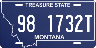 MT license plate 981732T