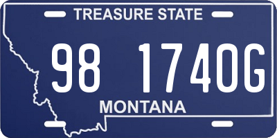 MT license plate 981740G