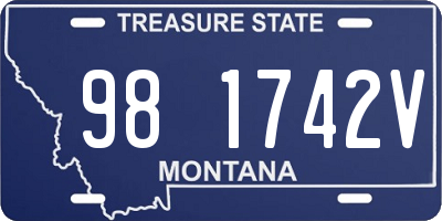 MT license plate 981742V