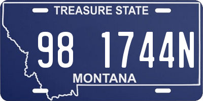 MT license plate 981744N