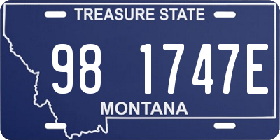 MT license plate 981747E