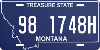 MT license plate 981748H
